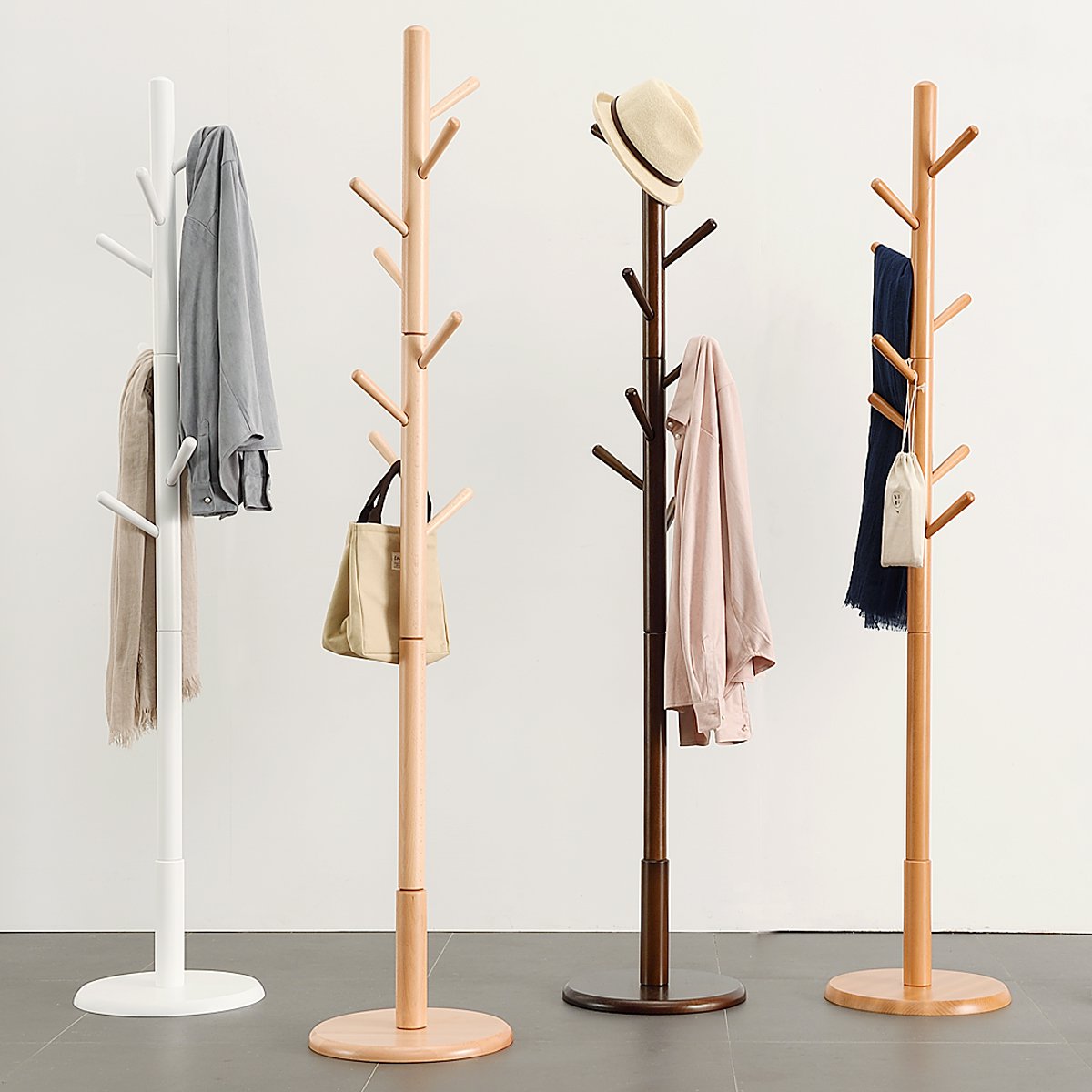 创意衣帽架落地卧室挂衣架简约衣服架实木衣架衣服架晾衣架