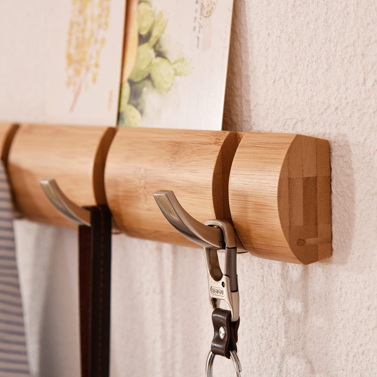 创意墙上挂衣钩壁挂衣帽钩门后墙壁衣服挂钩原木