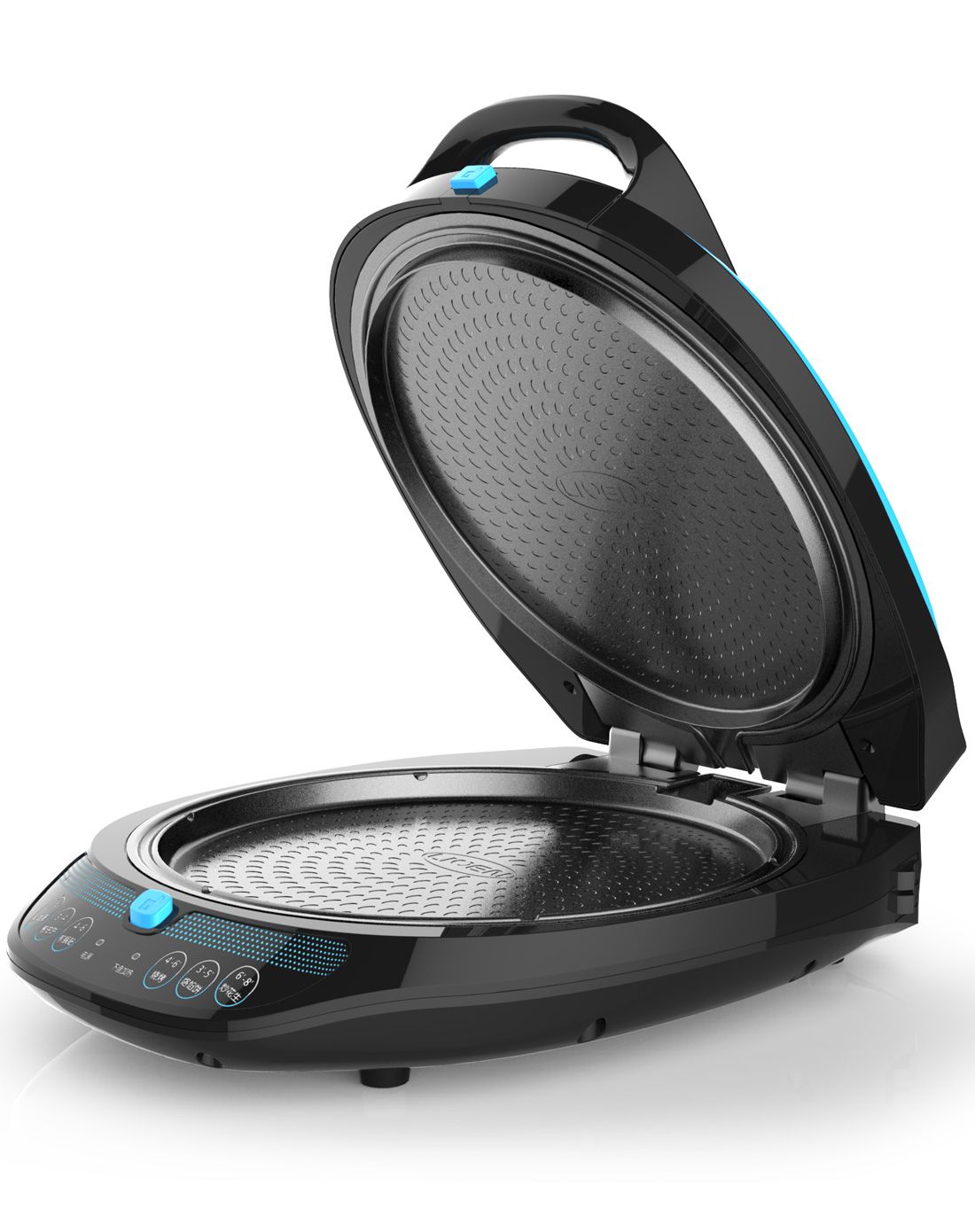 利仁liven电器专场利仁 炫彩蓝色机械上下盘一键可拆洗电饼铛lr-j3002