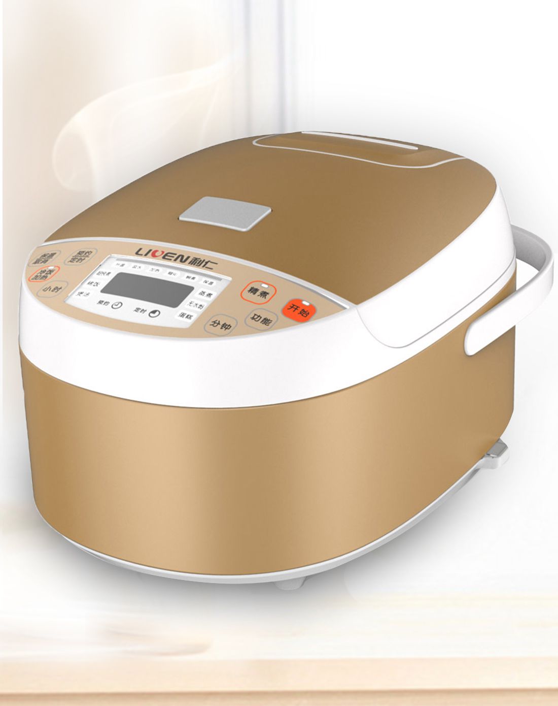 利仁fb-d6400 液晶智能黄晶聚能内胆电饭煲