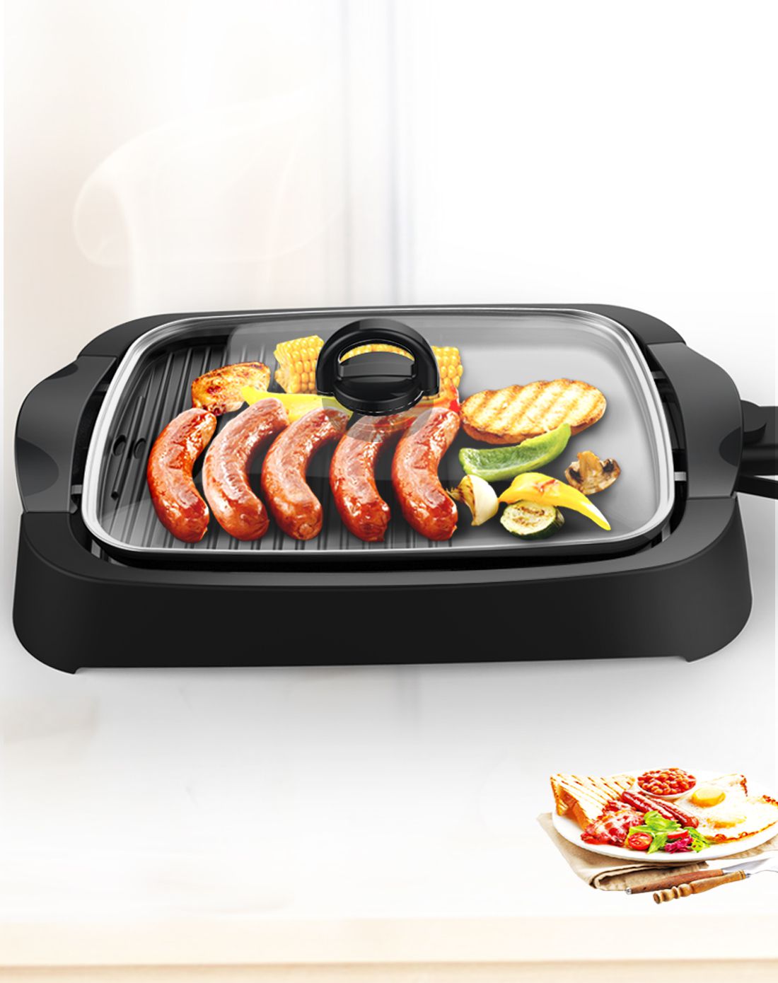 家用多功能无烟不粘电烤盘 烧烤机kl-j4001_怎么样_去哪买_价格_介绍