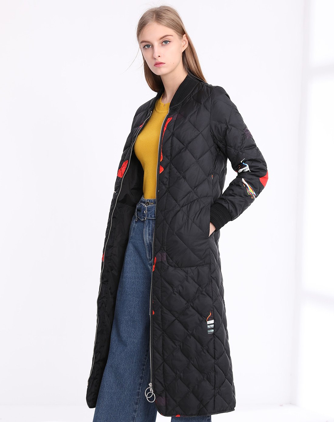 她图tatu时尚小方块休闲风长款羽绒服8720065855_唯品会