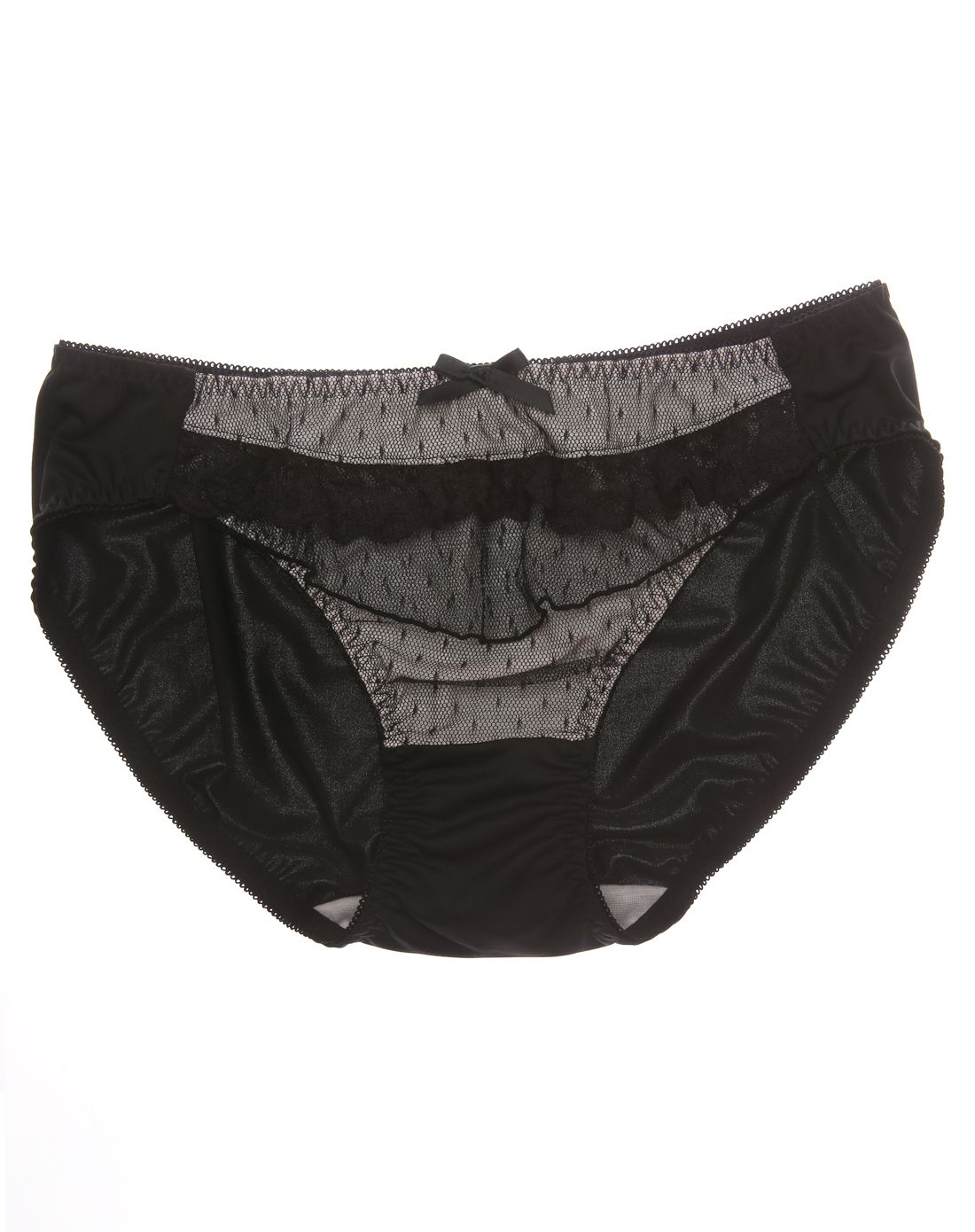 小仓佳子黑色甜美梦幻舒适中低腰三角内裤