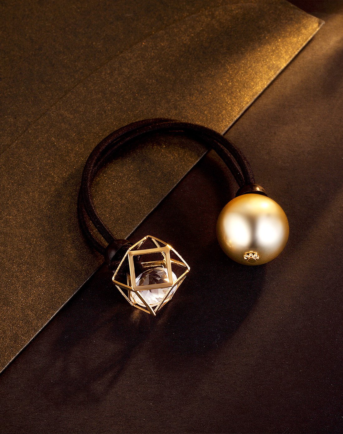 奇美拉发饰 几何 大圆珠复古镂空双层个性时尚发圈头绳