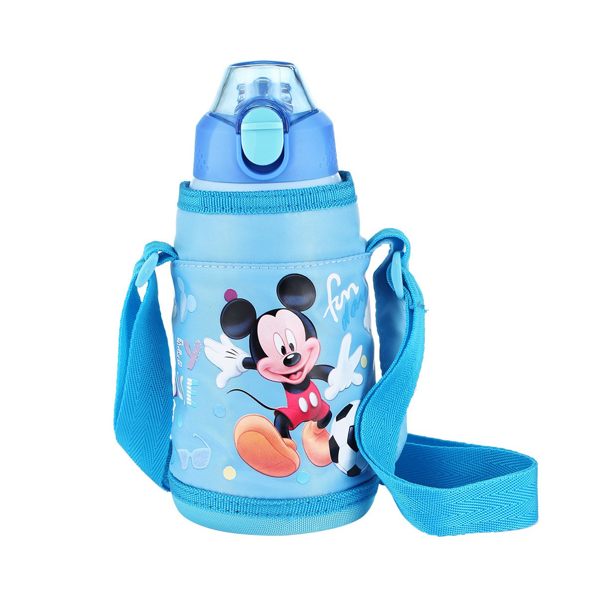 迪士尼600ml儿童水壶透明双盖儿童壶保温杯