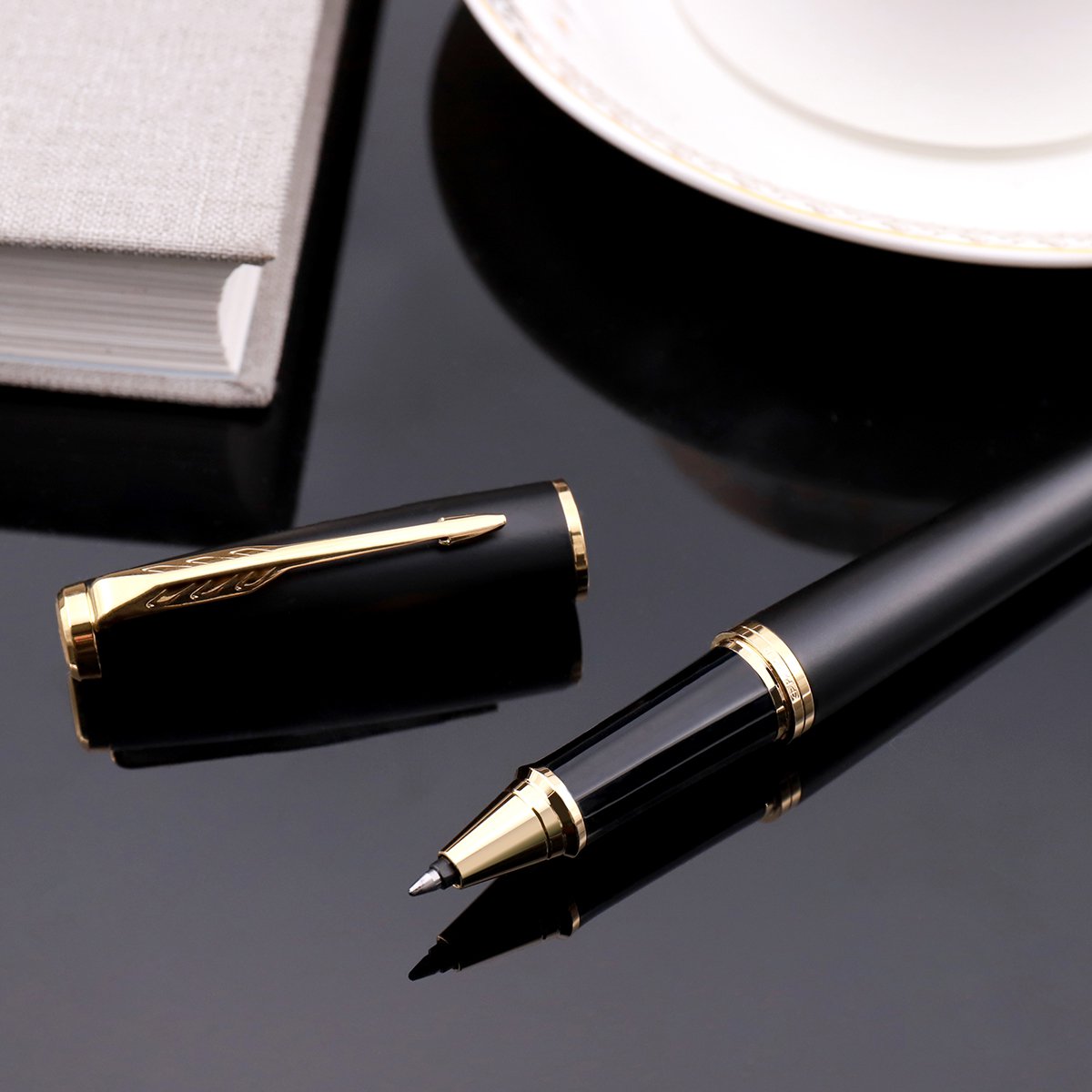 parker派克 新款都市磨砂黑杆金夹宝珠笔 男士签字笔 商务 送礼 生日