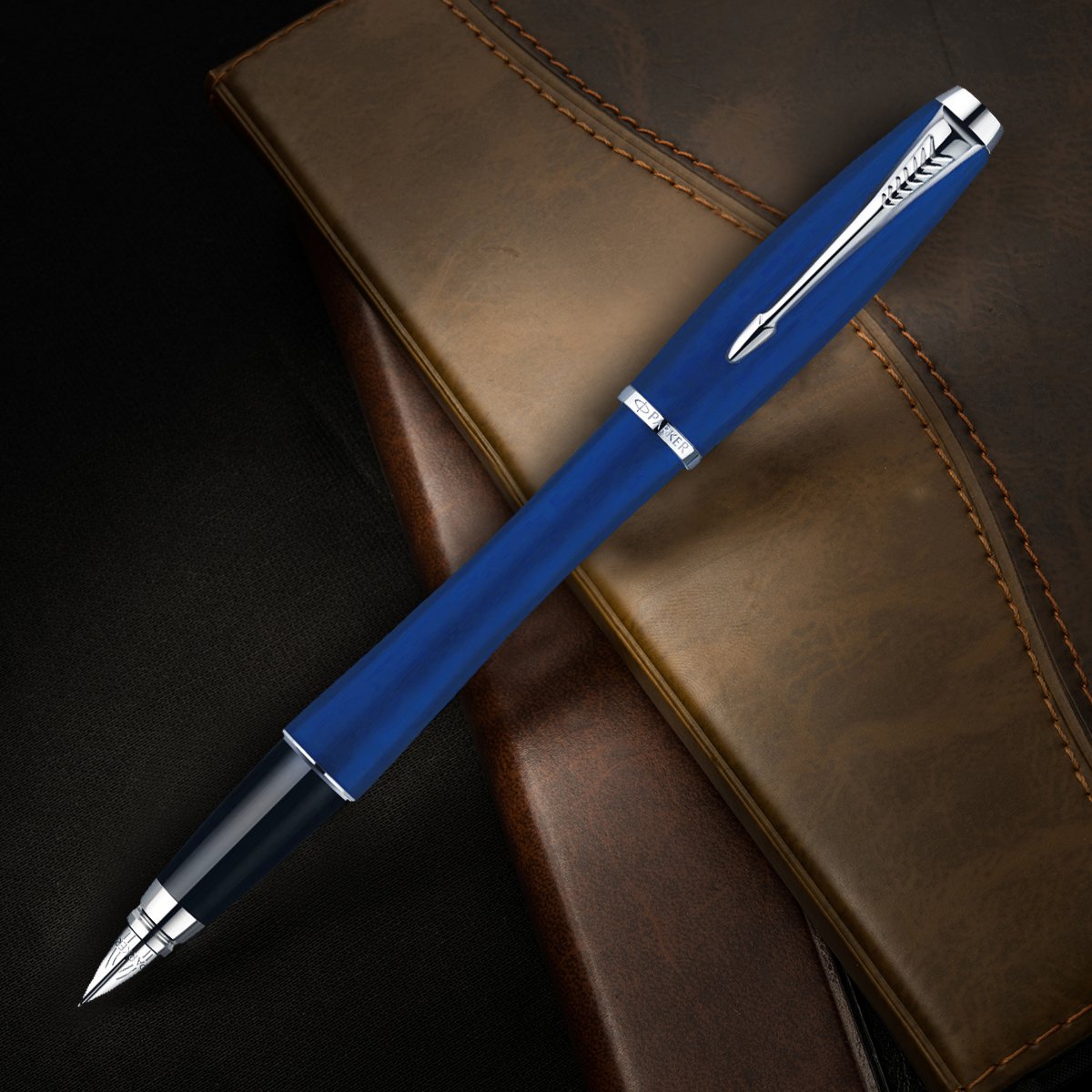 parker派克 都市时尚蓝白夹钢笔/墨水笔 学生笔七夕礼物