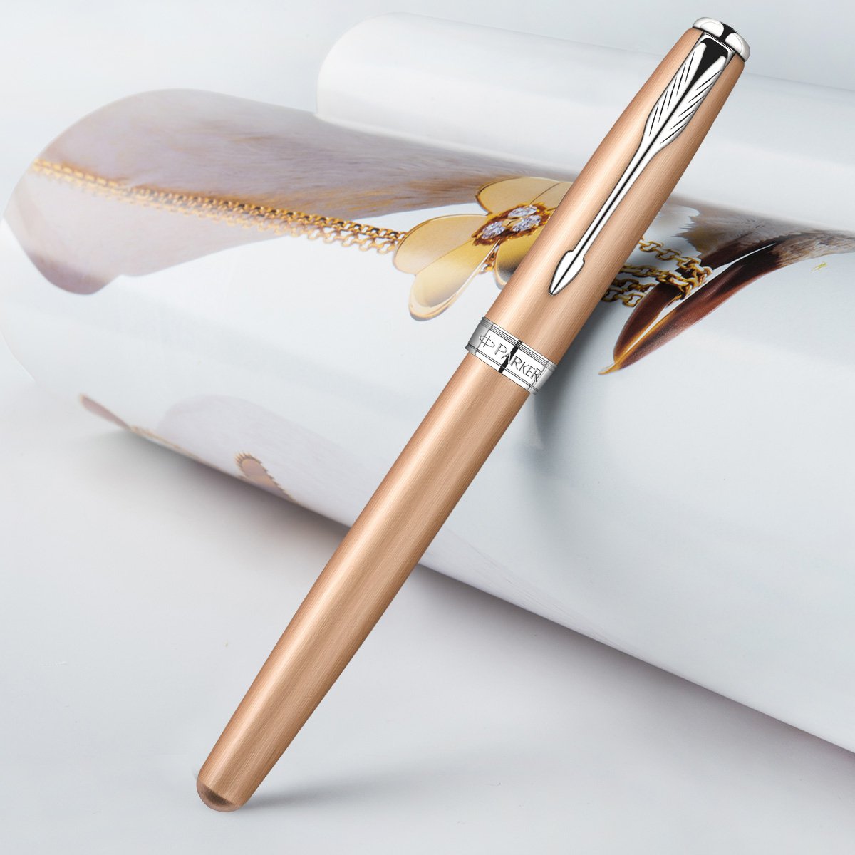 parker派克卓尔玫瑰金钢笔 女士/墨水笔 商务送礼办公书法练字帖收藏
