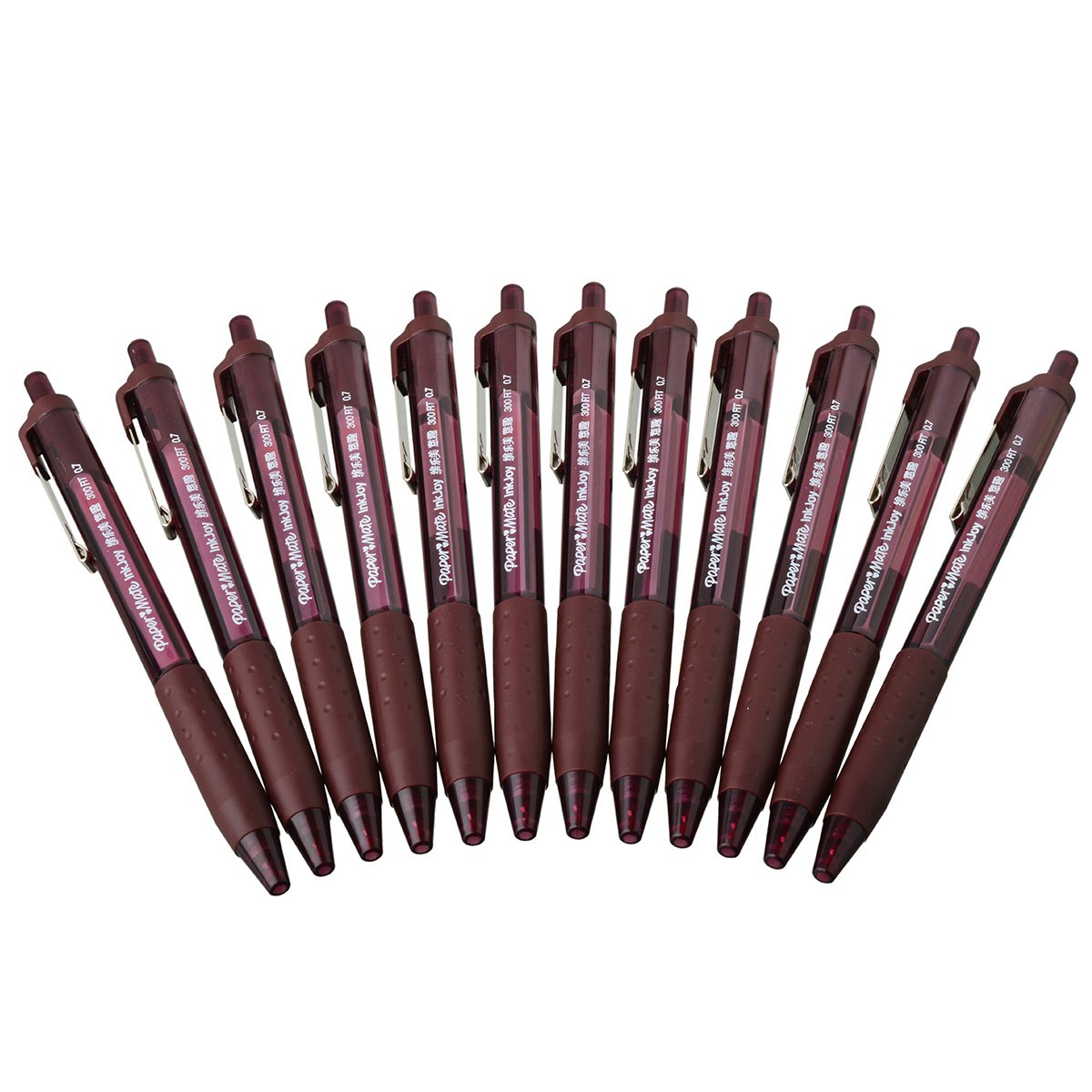 paper mate缤乐美圆珠笔300 rt 0.7mm摩卡12支纸盒装