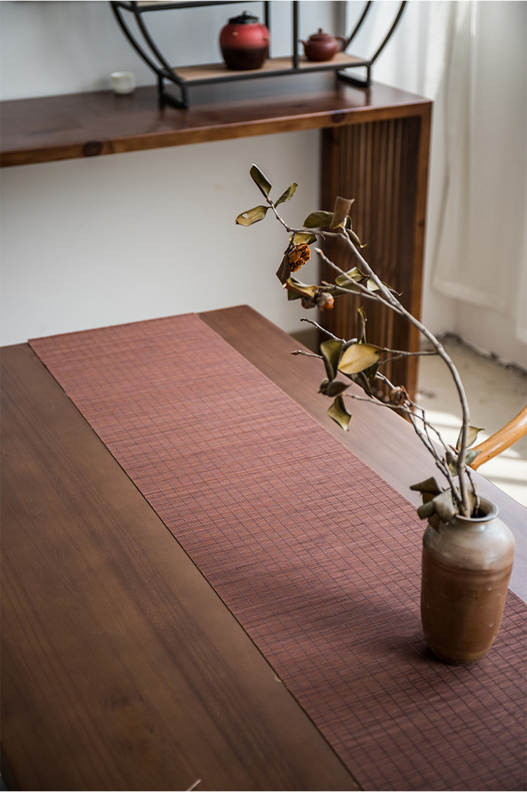 日式茶席桌旗 中式禅意茶几茶道茶桌垫 功夫茶具茶道零配茶具配件