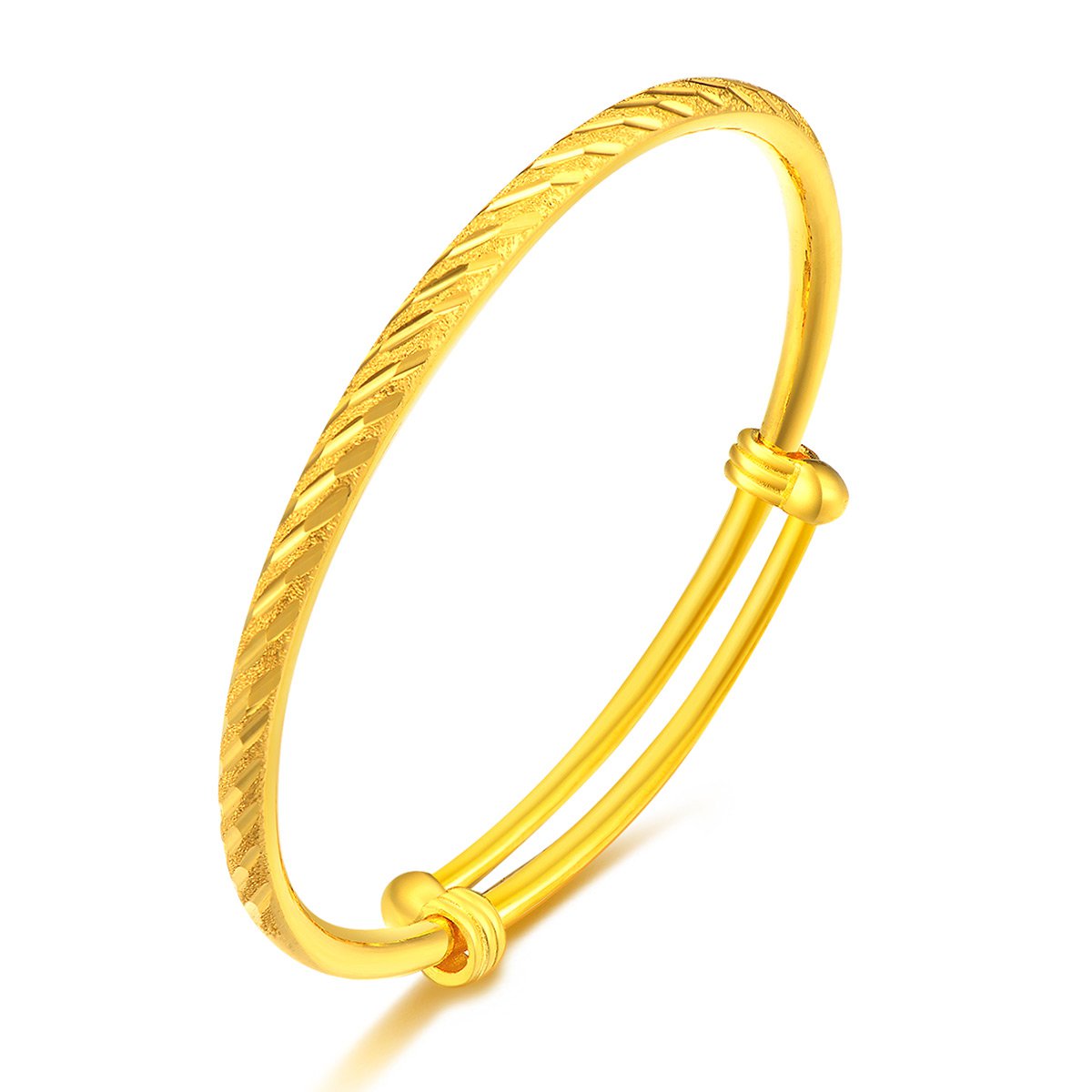 足金宝宝满天星黄金手镯一对日周岁礼物计价