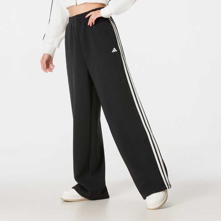 adidas 运动裤女装裤子2026秋季新款宽松直筒裤训练健身透气休闲裤