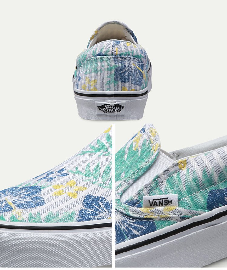 vans/范斯 slip-on系列夏季蓝白中性款板鞋运动休闲鞋