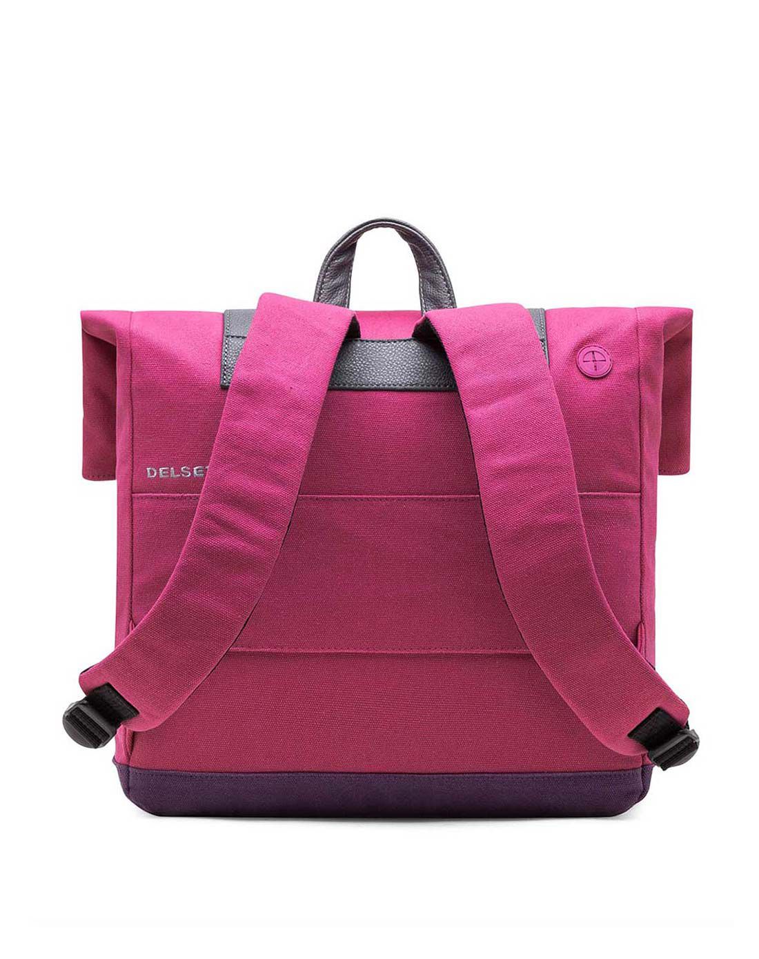 delsey法国大使休闲百搭纯色帆布双肩包