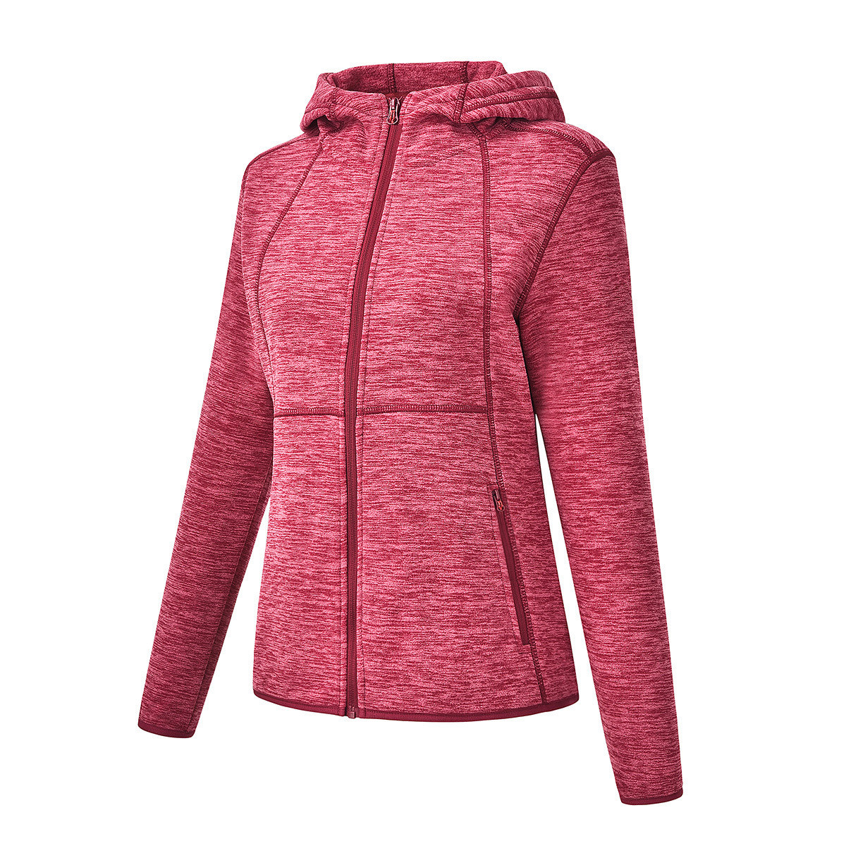 秋冬女式外套加厚保暖女士抓绒衣阳离子开衫连帽抓绒外套女