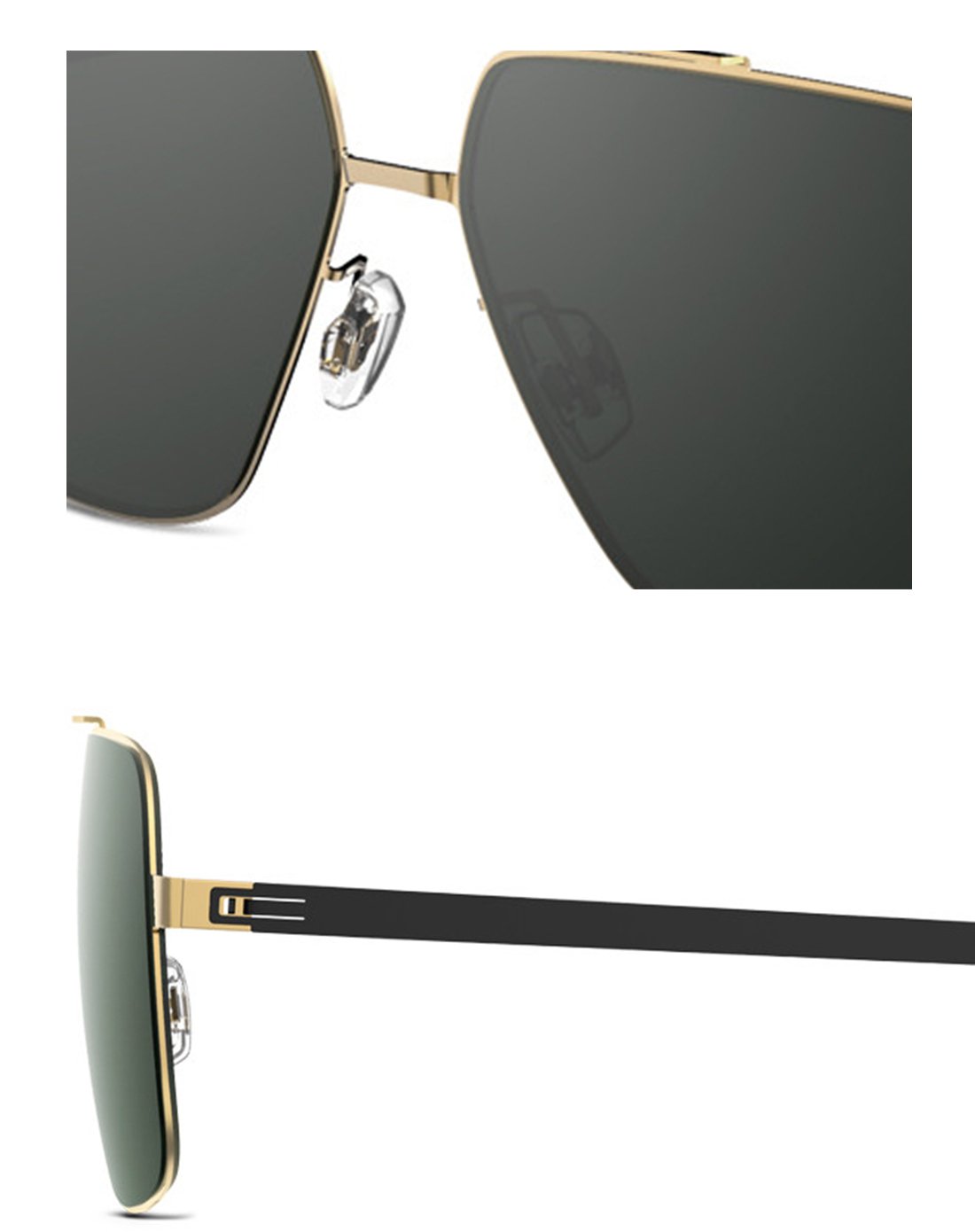 保圣prosun眼镜专场保圣(prosun)男士太阳镜开车偏光双梁方框墨镜ps