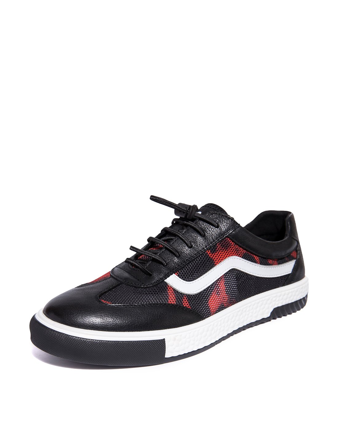 康龙休闲男鞋 板鞋子韩版闪电潮流滑板鞋真皮系带休闲鞋男