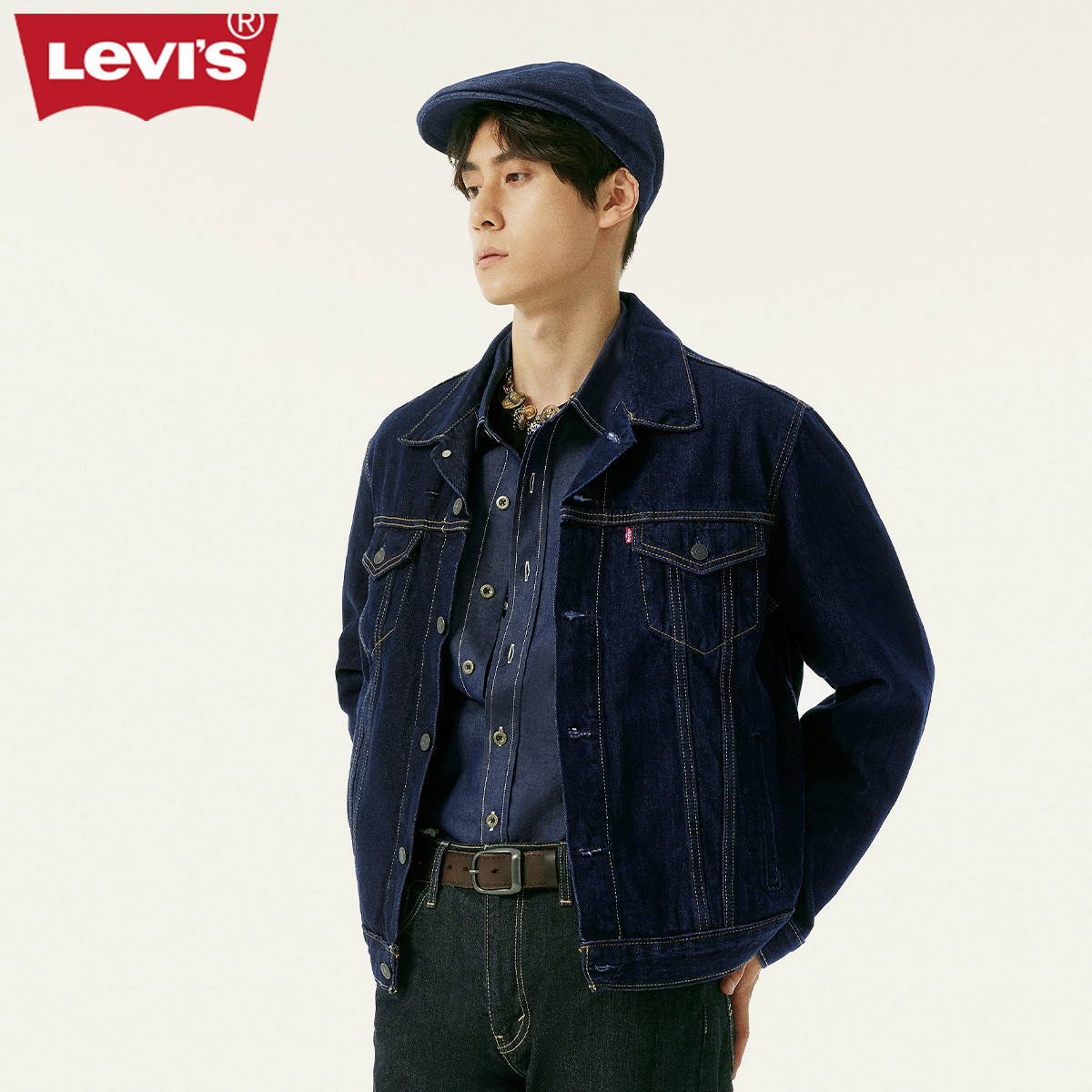 LEVI'S Levi's李维斯春夏款男女翻领情侣牛仔夹克街头风休闲外套
