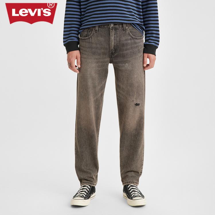 Levi's 李维斯23秋季款550宽松男士牛仔裤破洞时尚百搭直筒裤 In Brown