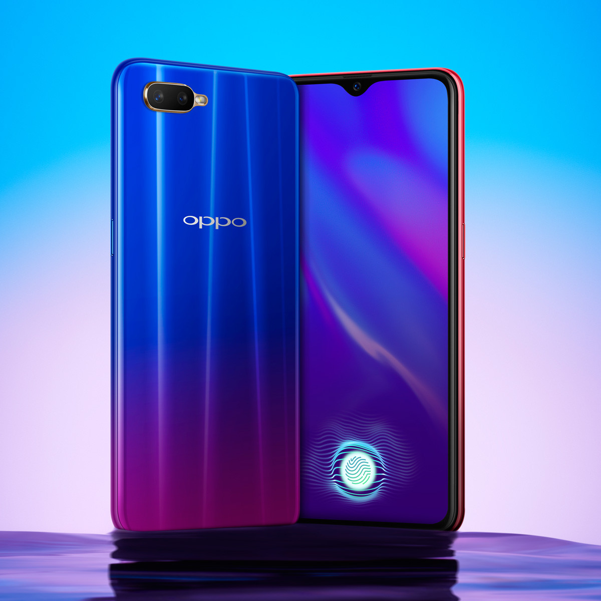 oppo k1 全网通 6g 64g 水滴屏 高性价比千元屏幕指纹手机 渐变色分期