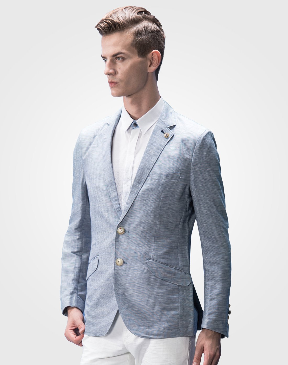 七匹狼旗下swsport清仓抢购专场浅蓝色韩式休闲便西411324-01_唯品会