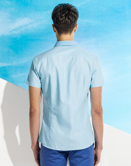 t恤大赏-七匹狼旗下swsport水蓝休闲百搭短袖衬衫411622-01_唯品会