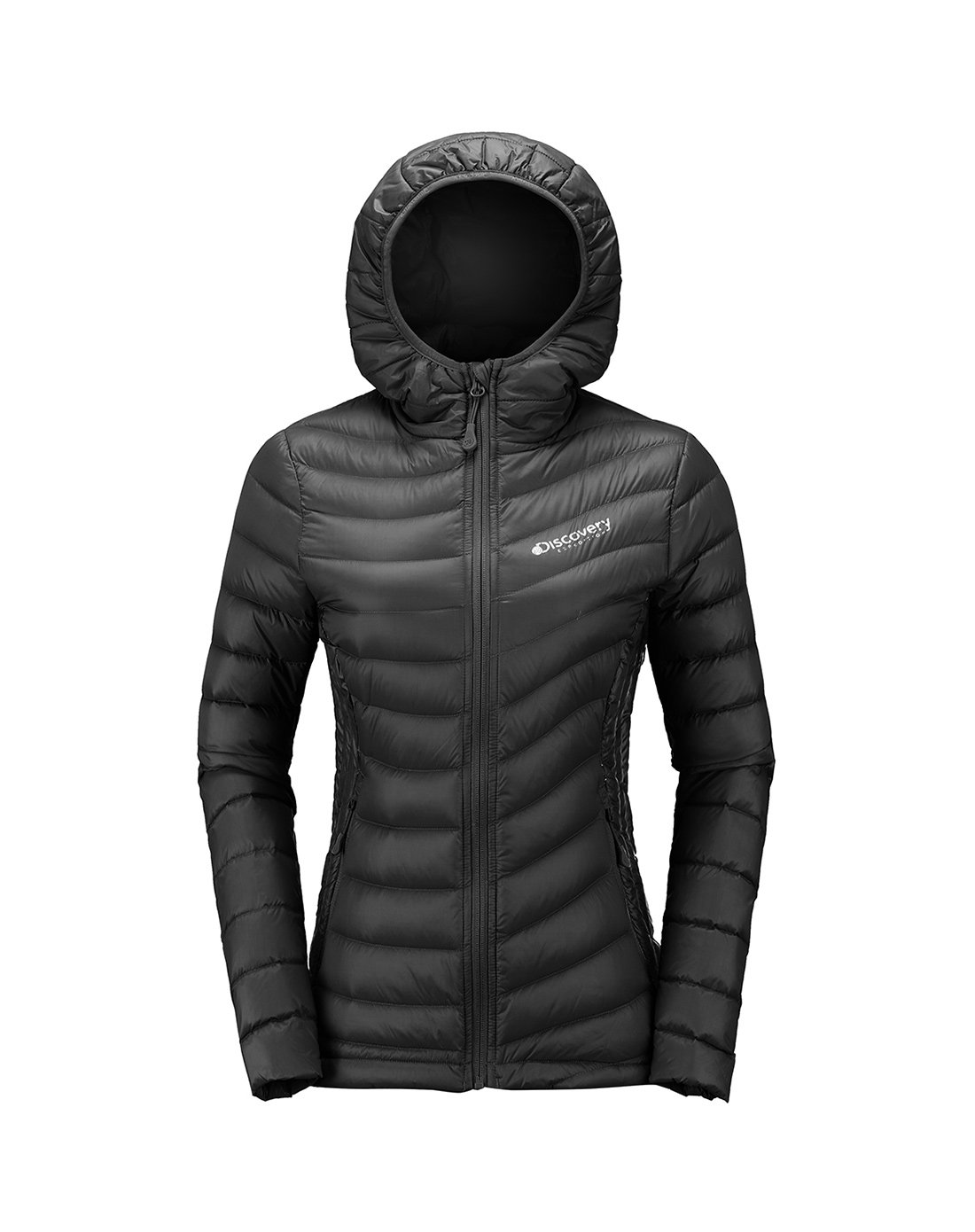 discovery expedition轻盈防钻绒 女款保暖薄款羽绒服 高蓬灰鸭绒填充