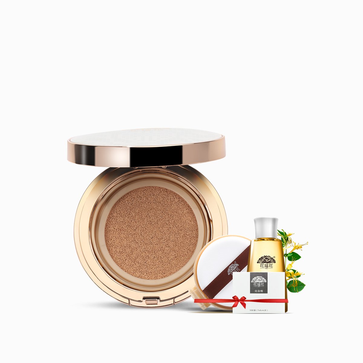 花瑶花 水光新肌气垫霜(赠卸妆大礼包)遮瑕滋润 提亮肤色 温和彩妆
