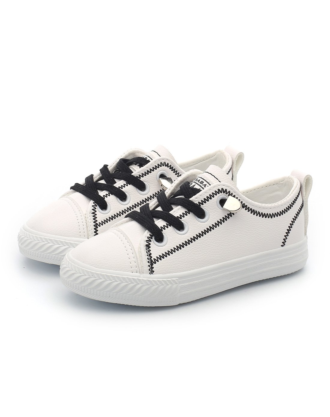 芭芭鸭条纹系带潮流女童休闲鞋(24-38)