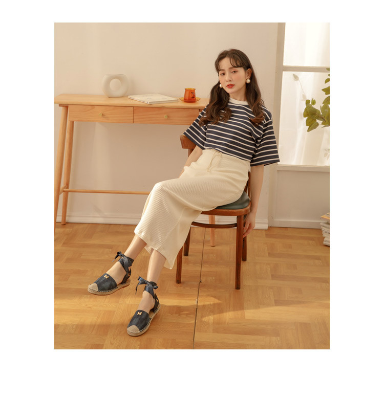 绑带式麻底凉鞋女渔夫鞋洛丽塔女鞋jk制服鞋复古百搭女鞋学生鞋