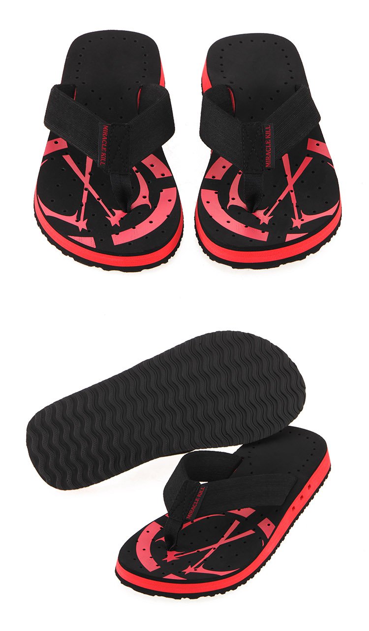 mk双刀logo暗黑风格夏季凉鞋