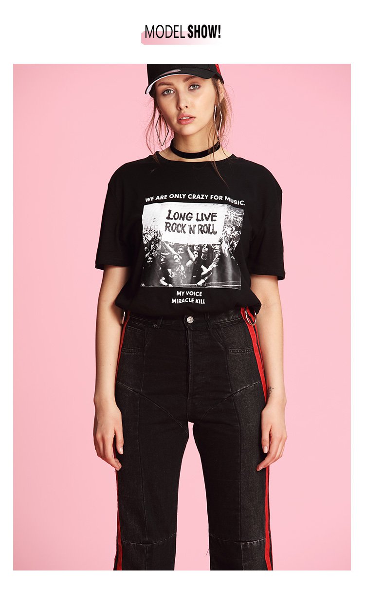 新款潮牌女装圆领短袖t恤