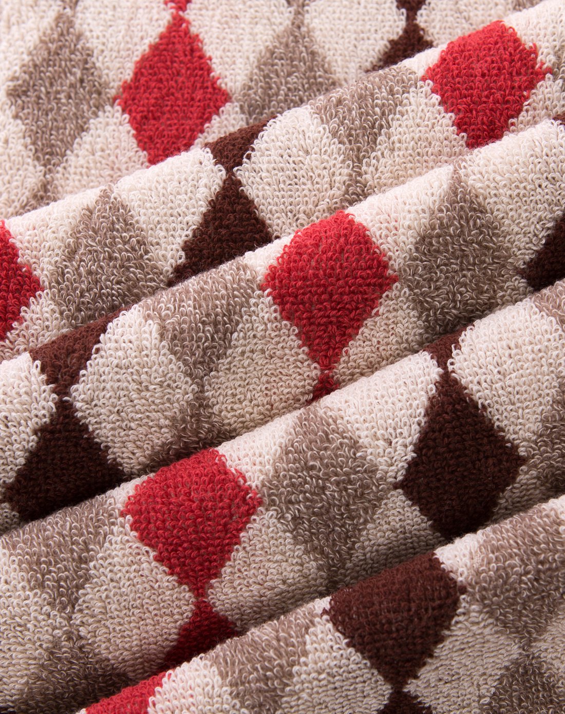 纯棉浴巾 大气英伦格子款棕色一条