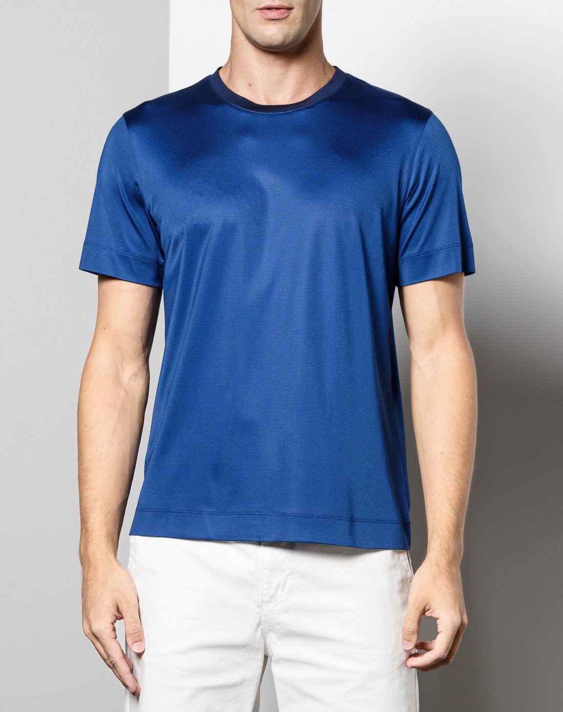 男士t恤短袖圆领纯色真丝运动休闲t恤基本款