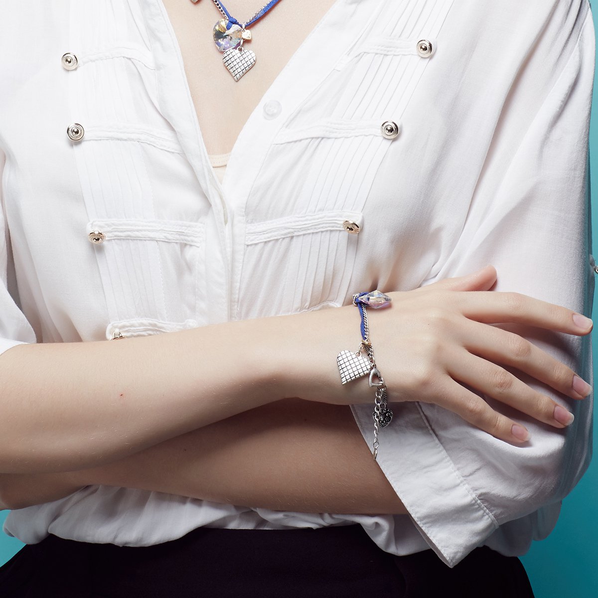 玛汀薇思martine wester 恋恋巴黎施华洛世奇仿水晶手链s9-023b_唯品