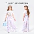 迪士尼 梦幻渐变扎染冰丝工装裤26夏女童甜酷百搭阔腿裤舒适透气长裤 图片 4