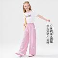 迪士尼 甜美蝴蝶结冰丝阔腿裤26夏女童时尚百搭轻薄休闲裤舒适透气长裤 图片 5