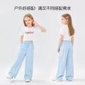 迪士尼 甜美蝴蝶结冰丝阔腿裤26夏女童时尚百搭轻薄休闲裤舒适透气长裤 图片 4