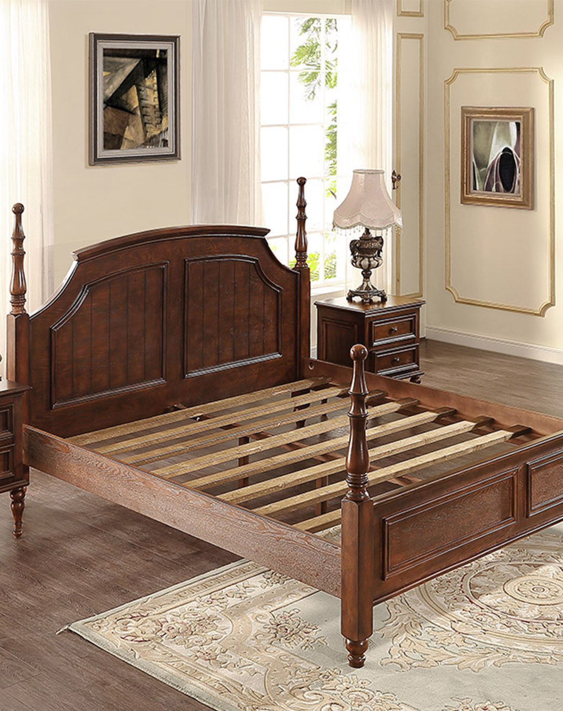 尚轩世家shangxuanshijie家具专场直发货简约美式乡村实木双人床欧式