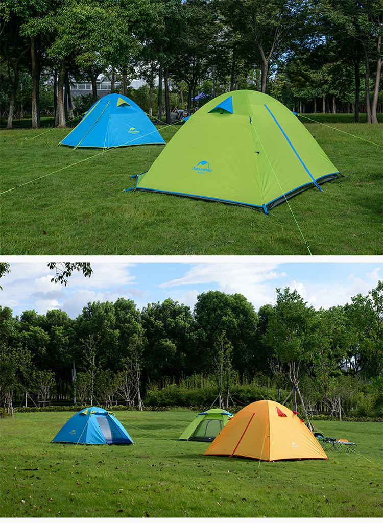 航空铝杆 天青蓝3人帐篷 轻便坚固