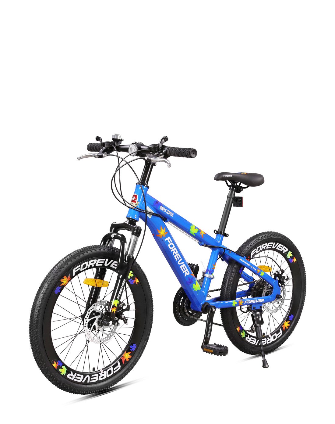 f0rever自行车22吋酷炫高刀圈 21速禧玛诺指拨 青山年山地车