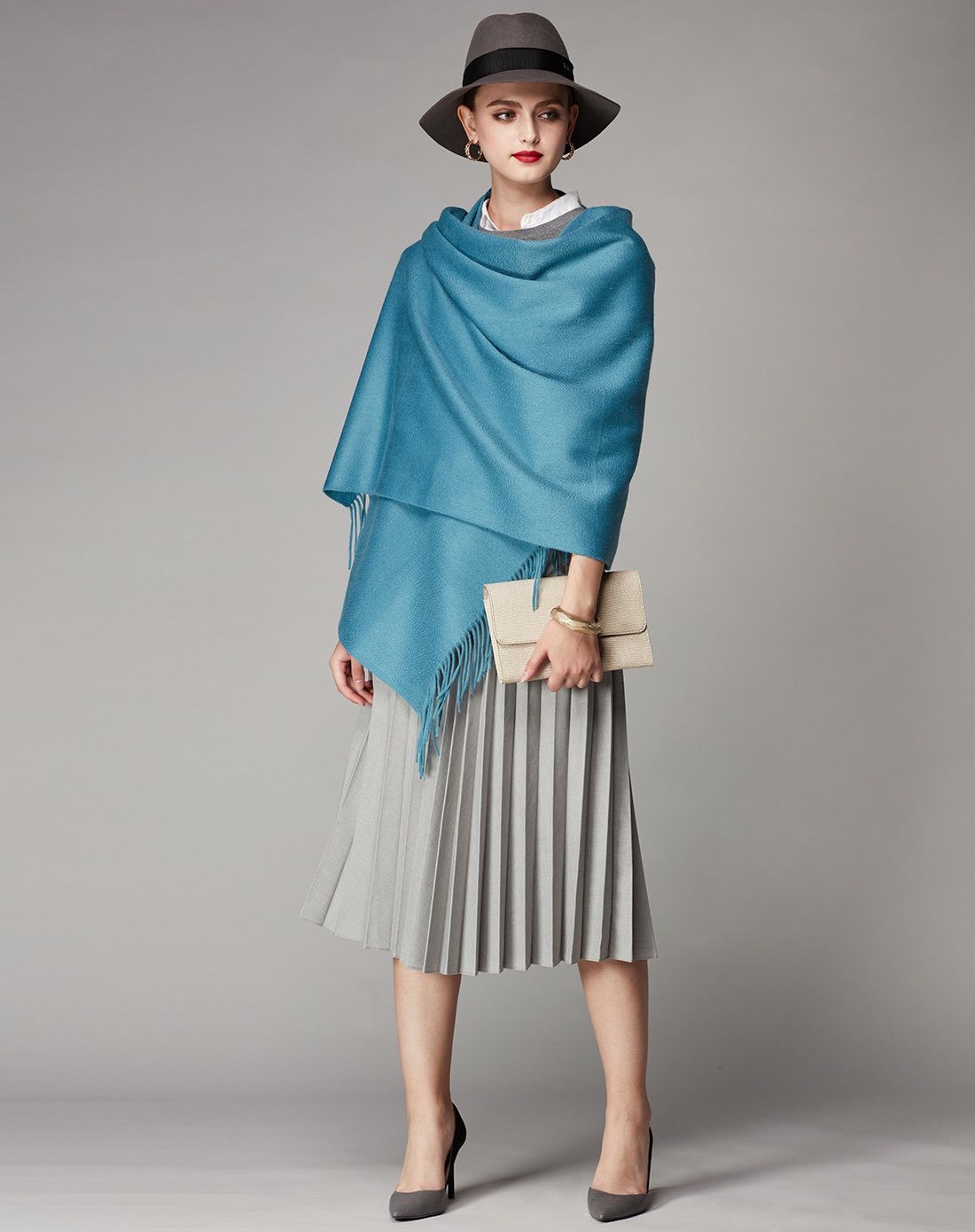 女士羊绒大披肩