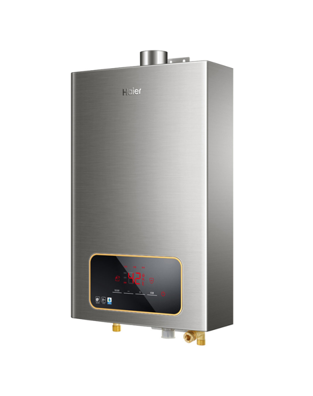 海尔haier大直发货16l 天然气 抑菌型燃气热水器银色jsq31-16e1s(12t)