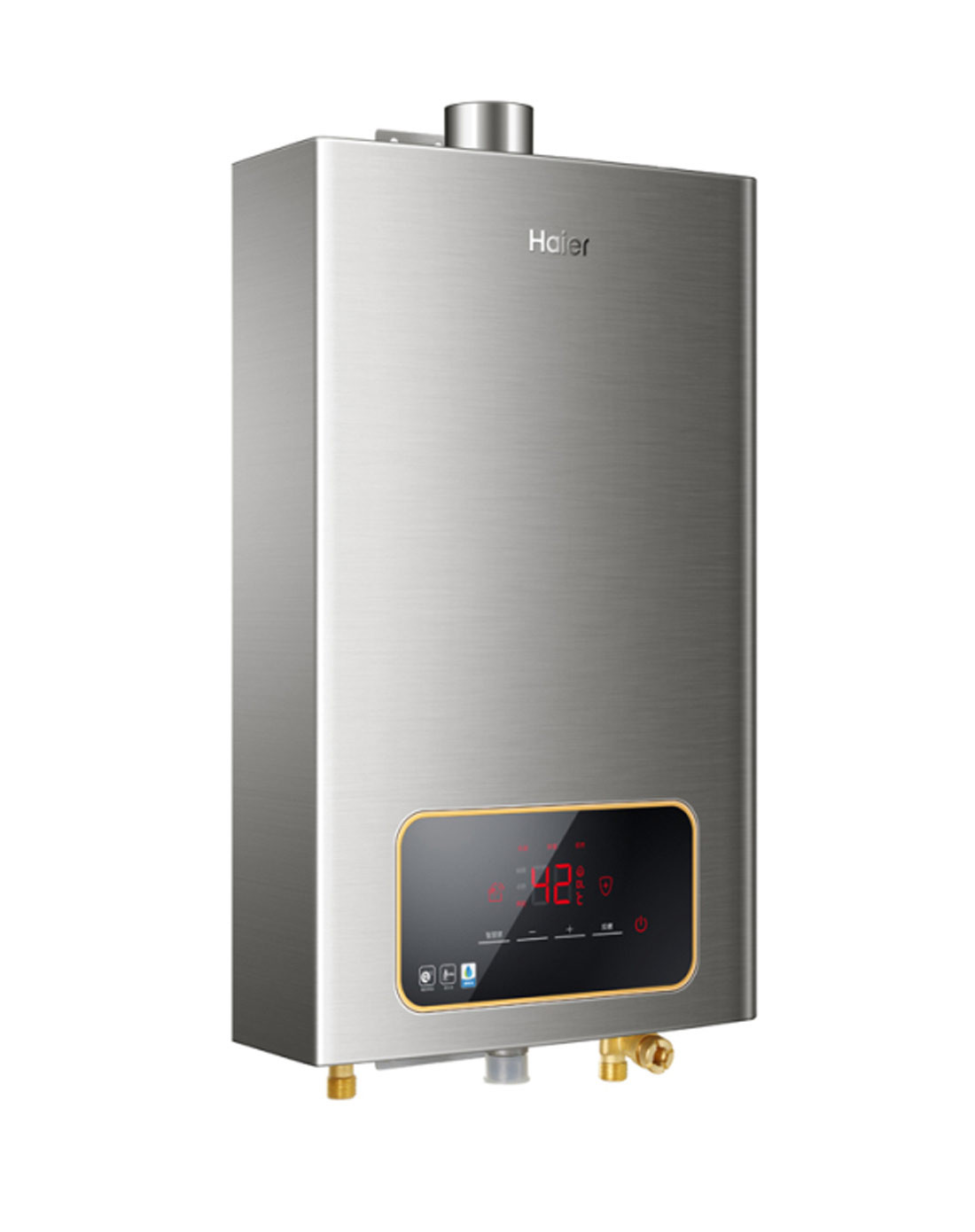 海尔haier大直发货12l 天然气 抑菌型燃气热水器银色jsq24-12e1s(12t)