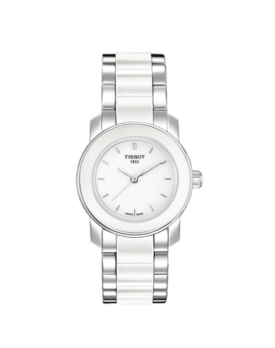 瑞士tissot天梭女士系列大三针设计女士石英手表