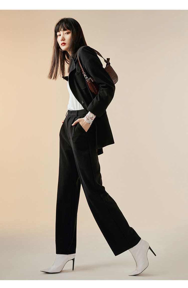 【戚薇明星同款】太平鸟西装裤女韩版秋冬新款西服下装西裤短裤