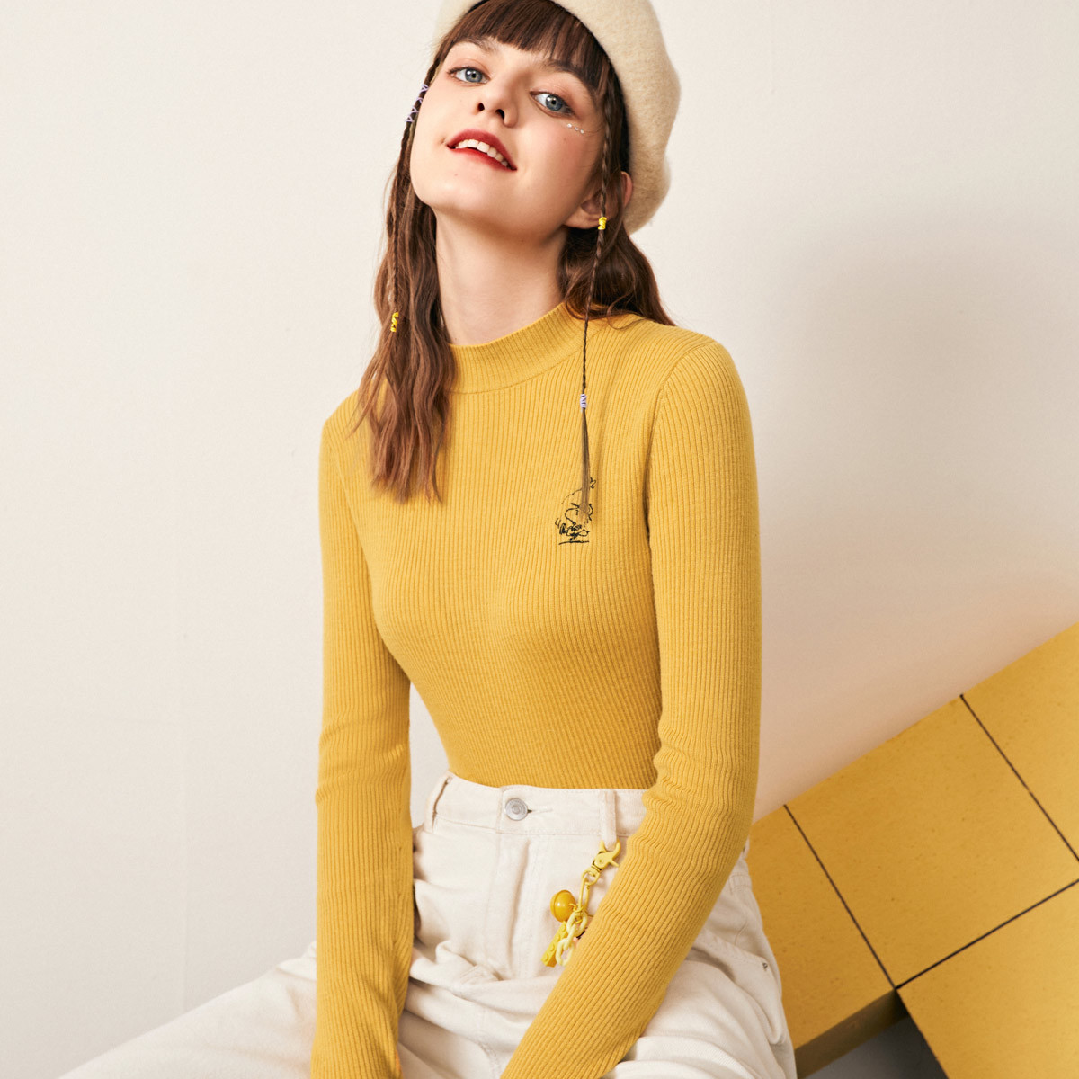 美丽诺羊毛衫女毛衣100%全羊毛针织衫上衣2022款潮