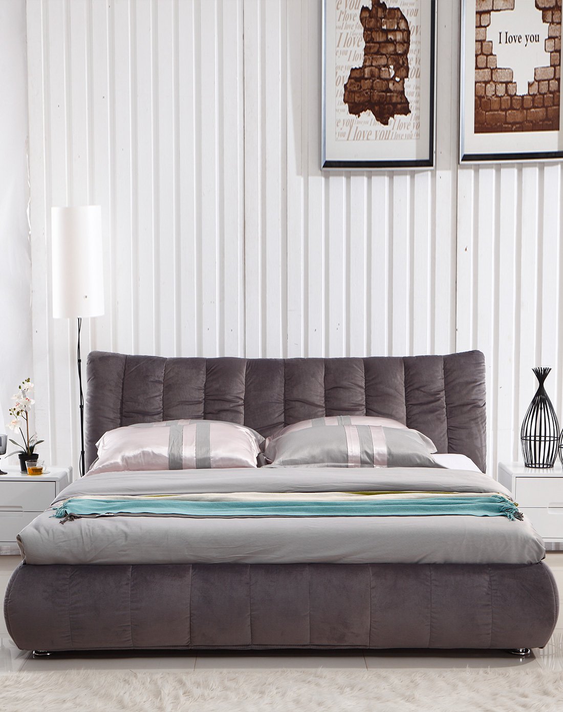 金海马kinhom家具专场直发货可拆洗高密度海绵布艺双人床727_唯品会