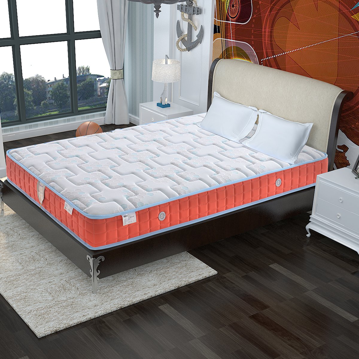 金海马kinhom家具专场直发货弹簧护脊席梦思弹簧床垫1.