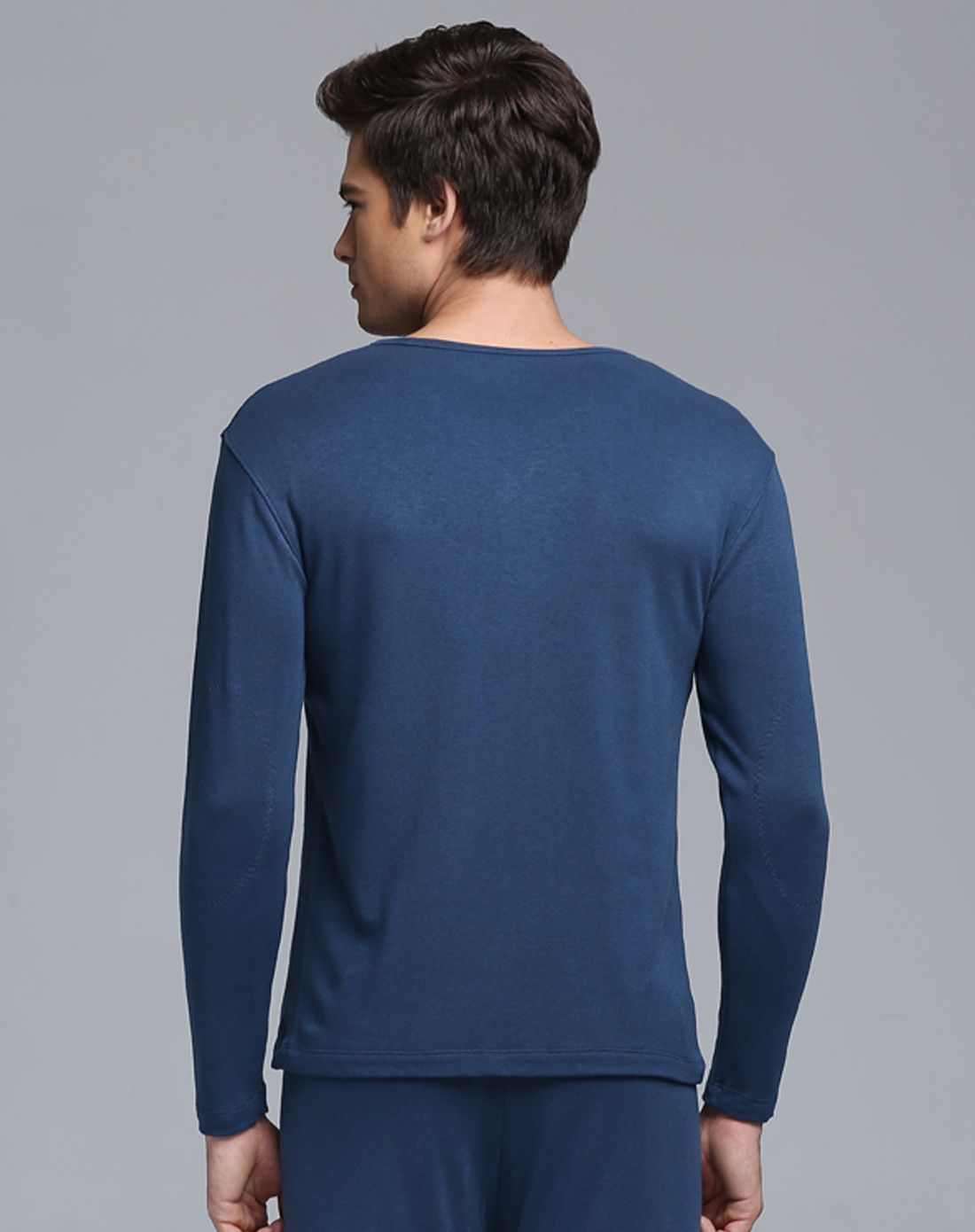 湖蓝德国拜耳腈纶双层加厚柔软保暖长袖衫